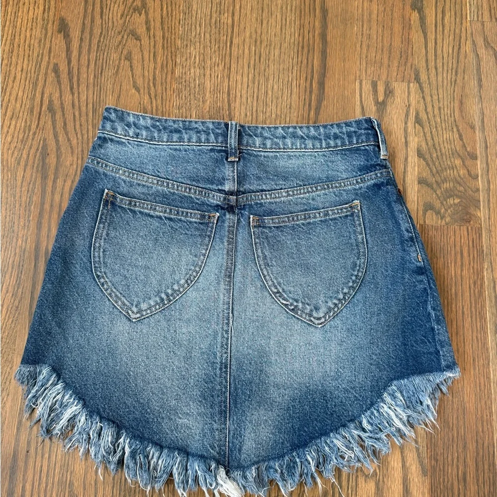 We The Free People Denim Mini Skirt